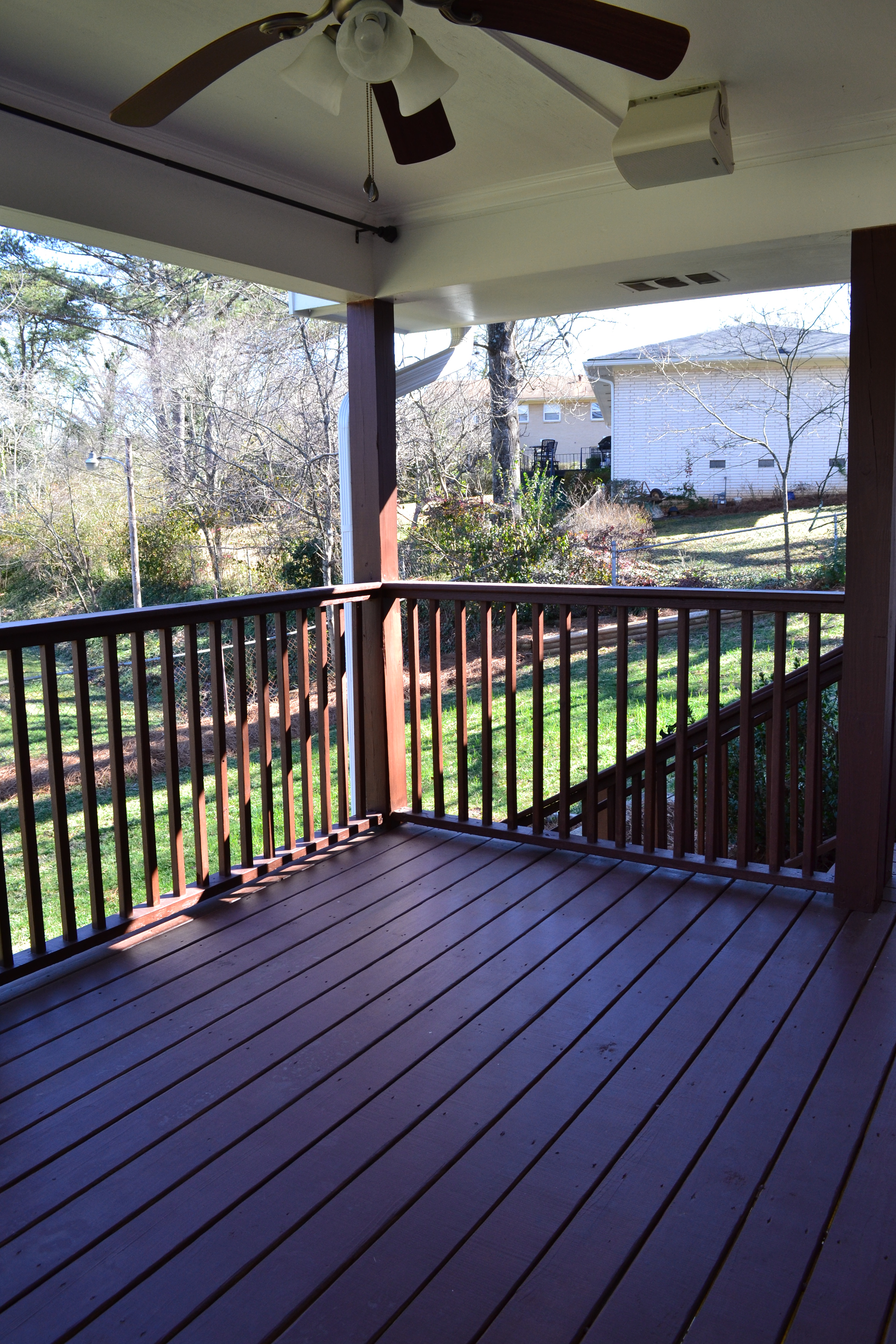 New Covered Deck With Ceiling Fan And Outdoor Speakers Vision
