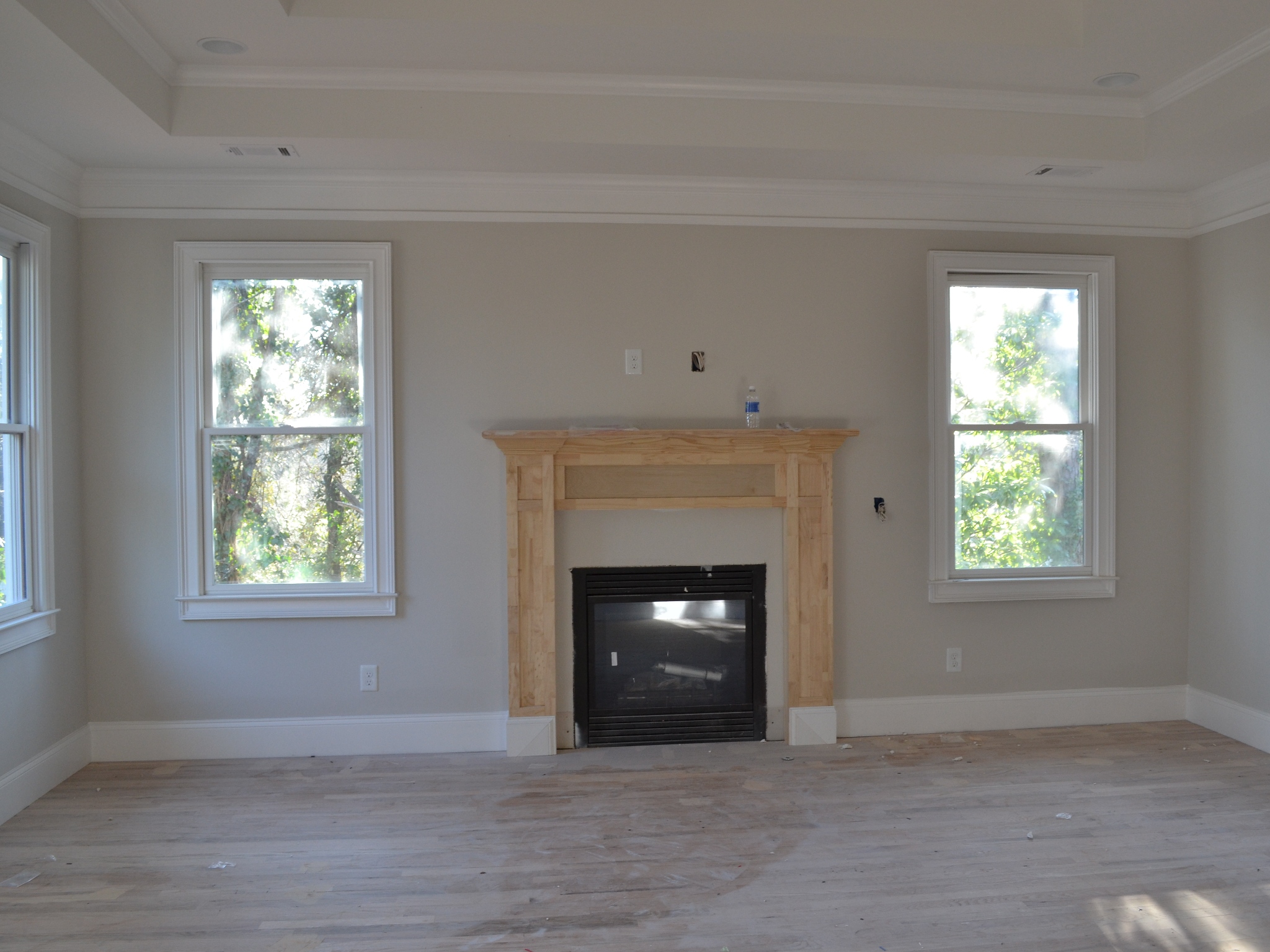 Master Bedroom With Gas Log Fireplace Trey Ceiling Vision